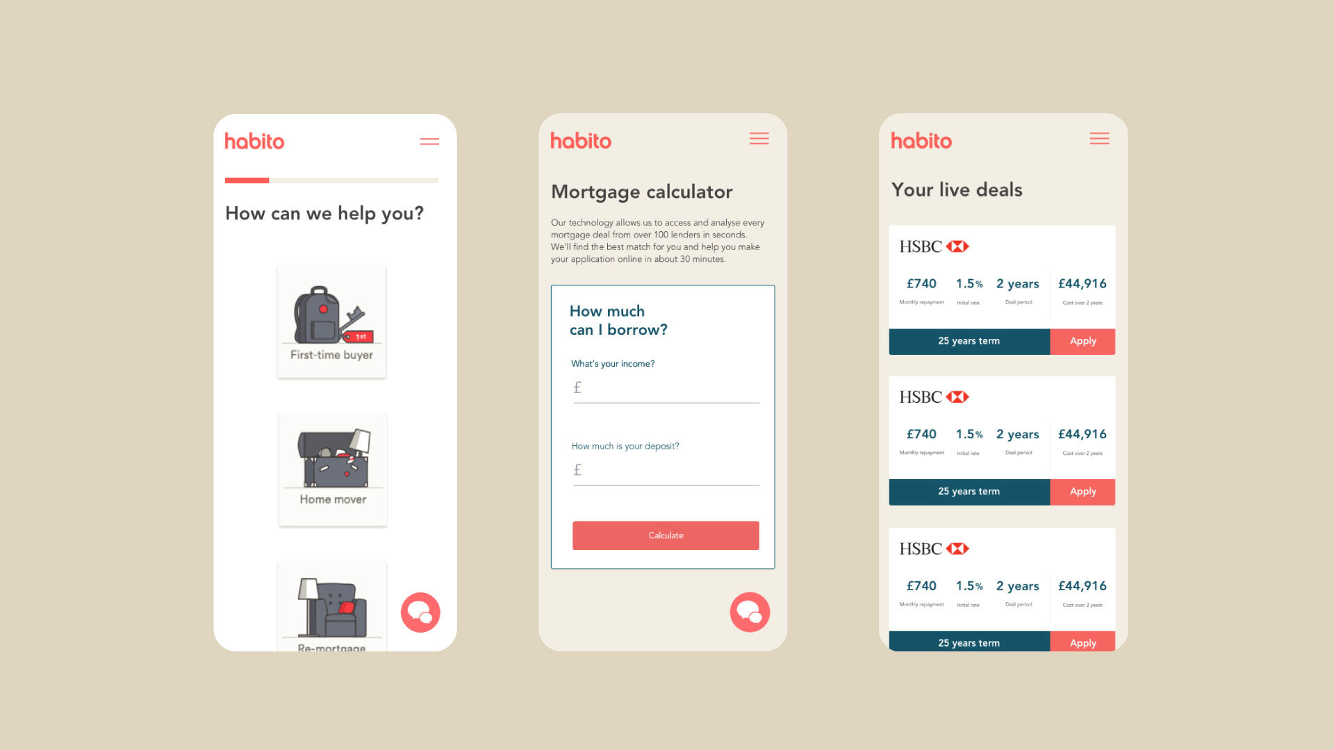 habito mobile responsive web design