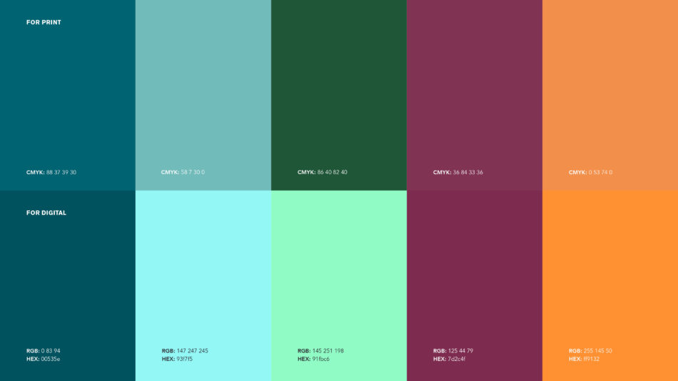 Brand guidelines - colour palette