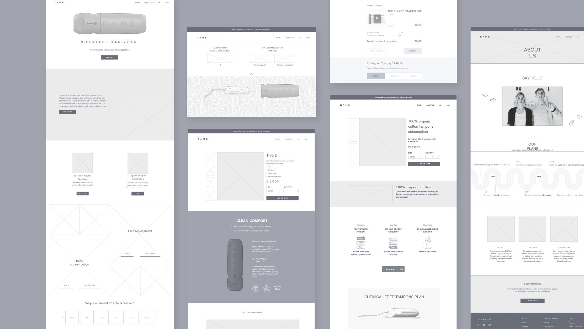 Website wireframe design